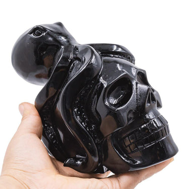 Octopus obsidian skull