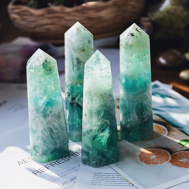 Snowflake Fluorite Point