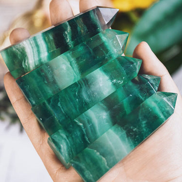 Green Fluorite Point