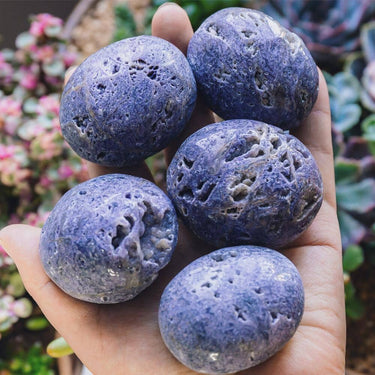 Purple Sphalerite Palm stone