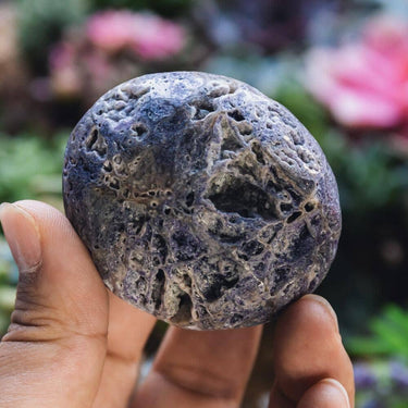 Purple Sphalerite Palm stone