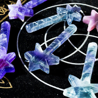 Fluorite Pentagram Magic Wand