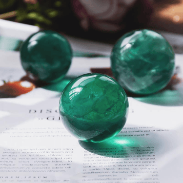 Green Fluorite Spheres