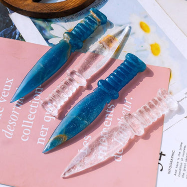 Clear Quartz & Blue Onyx Dagger/Knife