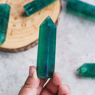 Green Fluorite Point