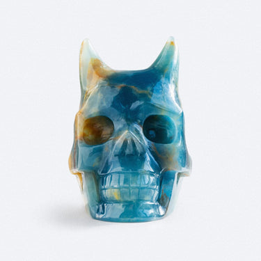 Blue Onyx Skull