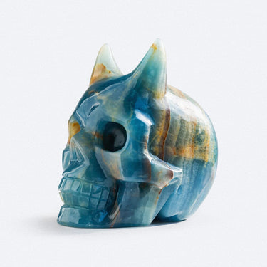 Blue Onyx Skull