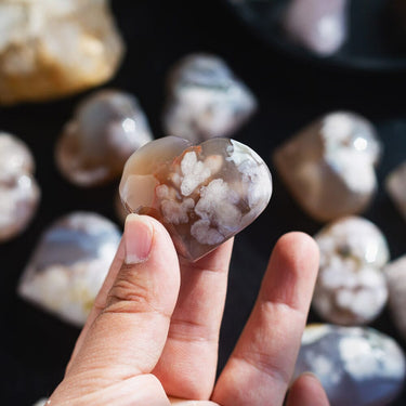 Flower Agate Heart