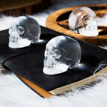 Clear quartz skull