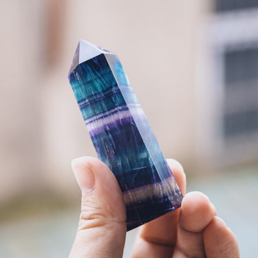 Rainbow Fluorite Point