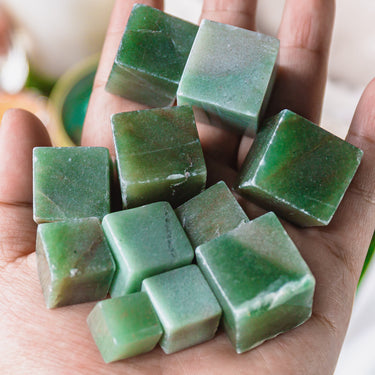 Green Aventurine Cube